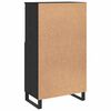 vidaXL Haut Armoire Noir 60 x 36 x 110 cm Bois d'ing&eacute;nierie