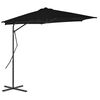 vidaXL Parasol de jardin avec mât en acier noir 300x230 cm