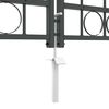 vidaXL Portail de cl&ocirc;ture de jardin avec sommet en arc Gris