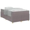 vidaXL Cadre de lit avec matelas Taupe 120 x 200 cm tissu