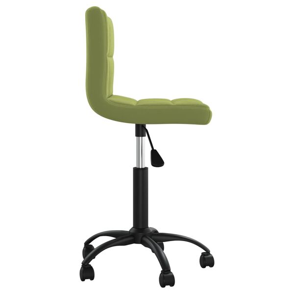 vidaXL Chaise pivotante de salle &agrave; manger Vert clair Velours