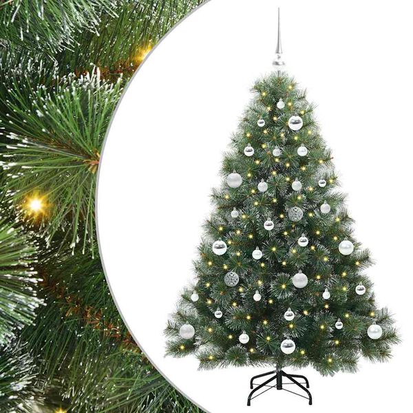 vidaXL Sapin de No&euml;l artificiel avec 150 LED Vert 150 cm PE et PVC