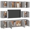 vidaXL Ensemble de meubles TV 8 pcs Sonoma gris Bois d'ing&eacute;nierie