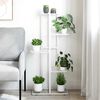 vidaXL Support pour plantes 5 niveaux 43x22x98 cm Blanc M&eacute;tal