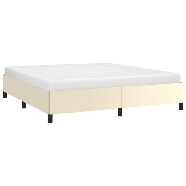 vidaXL Cadre de lit sans matelas cr&egrave;me 180x200 cm similicuir