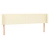 vidaXL T&ecirc;te de lit avec oreilles Cr&egrave;me 163x16x78/88 cm Similicuir