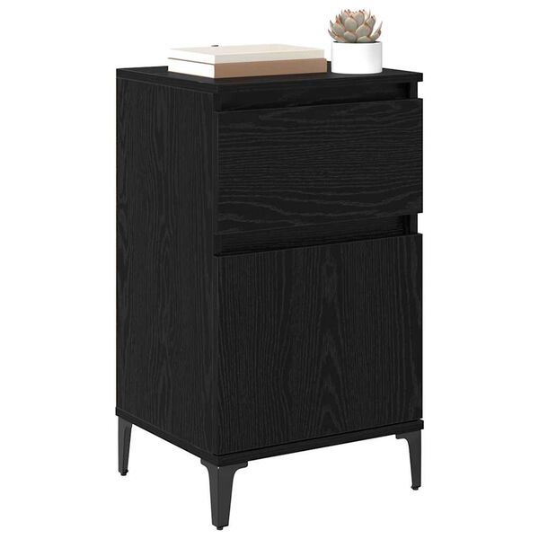 vidaXL Cabinet de chevet Ch&ecirc;ne noir 40 x 35 x 70 cm Bois d'ing&eacute;nierie