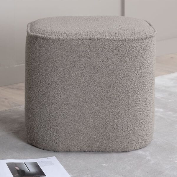 Venture Home Pouf Piff 44x44x41 cm Teddy Gris
