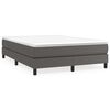 vidaXL Sommier à lattes de lit avec matelas Gris 140x200 cm Similicuir