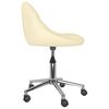 vidaXL Chaise pivotante de salle &agrave; manger Cr&egrave;me Similicuir