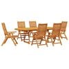 vidaXL Ensemble de salle &agrave; manger pour jardin 7 pcs Marron