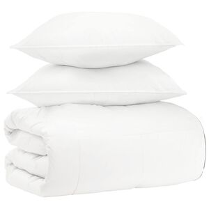 vidaXL Ensemble de Duvet 3 pc Blanc Bambou