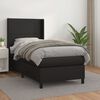 vidaXL Sommier &agrave; lattes de lit avec matelas Noir 80x200cm Similicuir