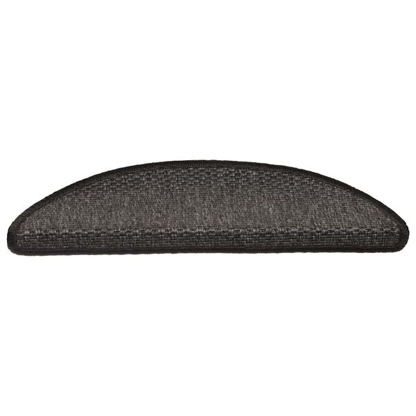 vidaXL Tapis d'escalier autocollants 30 pcs 56x17x3 cm anthracite