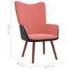 vidaXL Chaise de relaxation Rose Velours et PVC