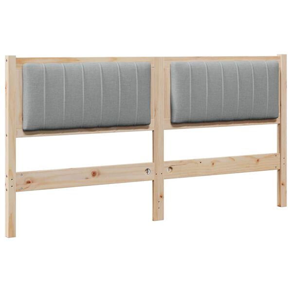 vidaXL T&ecirc;te de lit capitonn&eacute;e Marron 150 cm Pin massif