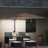 vidaXL Parasol de jardin Taupe 248,5 x 247,5 x 160 cm