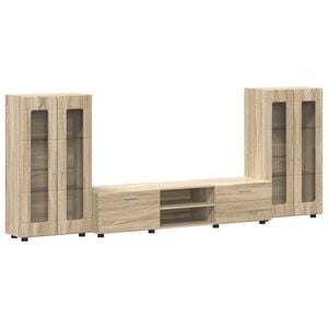 vidaXL Ensemble meuble TV FLORIN 3 pc Ch&ecirc;ne Sonoma Bois d'ing&eacute;nierie