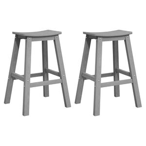vidaXL Tabouret de bar 2 pcs Gris clair 52 x 43 x 73,5 cm HDPE