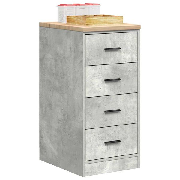 vidaXL Armoire de rangement de garage gris béton 40x51x85 cm bois pin