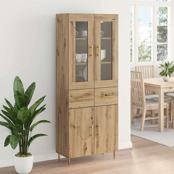 vidaXL Haut Armoire 2 pcs Ch&ecirc;ne artisanal Bois d'ing&eacute;nierie
