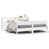 vidaXL Cadre de lit sans matelas blanc 200x200 cm bois massif de pin