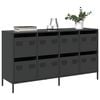vidaXL Buffet noir 135x39x73,5 cm acier laminé à froid
