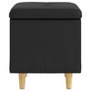 vidaXL Pouf de rangement avec coussin Noir 40 x 40 x 45 cm Simili cuir
