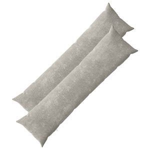 vidaXL Housse de coussin 2 pc HEERLEN Gris clair 40 x 145 cm