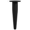 vidaXL Pieds de meuble 2 pcs Noir &Oslash; 40 x 98 mm Fer