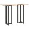 vidaXL Pieds de table de bar en forme de T, 2 pi&egrave;ces, anthracite, 40 x 35 x (110-111) cm, acier