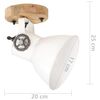 vidaXL Lampe murale industrielle/de plafond 2 pcs Blanc 20x25 cm E27