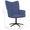 vidaXL Chaise de relaxation avec tabouret Bleu Tissu