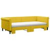 vidaXL Lit de jour avec gigogne et matelas jaune 90x200 cm velours