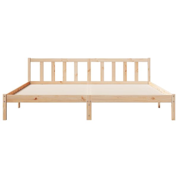 vidaXL Cadre de lit extra long sans matelas 200x220 cm bois massif pin