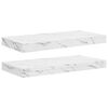 vidaXL &Eacute;tag&egrave;re Murale 2 pcs Marbre blanc 50 x 23,5 x 4 cm