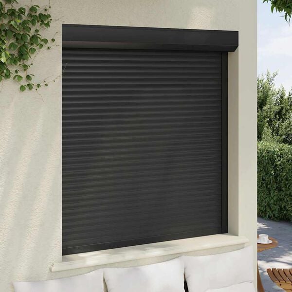 vidaXL Volet roulant aluminium 130x140 cm anthracite