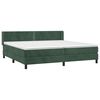 vidaXL Sommier &agrave; lattes de lit et matelas Vert fonc&eacute; 200x200cm Velours