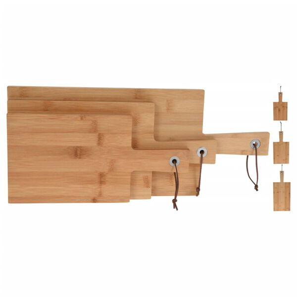 Excellent Houseware Ensemble de planches &agrave; d&eacute;couper 3 pcs bambou