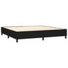vidaXL Sommier &agrave; lattes de lit avec matelas Noir 200x200 cm Tissu