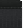 vidaXL Salon de jardin 4 pcs avec coussins Noir Résine tressée