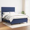 vidaXL Sommier &agrave; lattes de lit avec matelas Bleu 140x190 cm Tissu