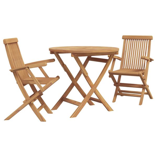 vidaXL Ensemble de salle à manger pour jardin 3 pcs Marron