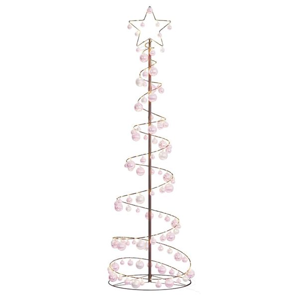 vidaXL Sapin de No&euml;l &agrave; LED avec boules 120 LED blanc chaud 180 cm