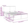 vidaXL Cadre de lit Noir 160 x 200 cm Bois de pin massif