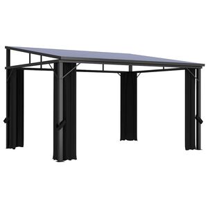 vidaXL Belv&eacute;d&egrave;re avec rideau 405x294x244 cm Anthracite