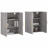 vidaXL Armoires murales 2 pcs sonoma gris 69,5x34x90 cm