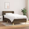vidaXL Sommier &agrave; lattes de lit avec matelas Marron fonc&eacute; 90x190 cm