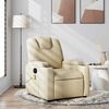 vidaXL Fauteuil inclinable de massage en tissu cr&egrave;me