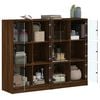 vidaXL Biblioth&egrave;que avec portes ch&ecirc;ne marron 136x37x109 cm